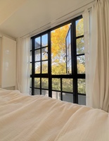 Ventana de Acero con Toldo, Fabricante de Ventanas de Acero Negras Personalizadas, Estilo Francés Moderno, Marco Delgado, Insonorizadas y Térmicas para Apartamentos