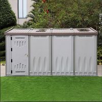 Maisons conteneurs industrielles, hangar de stockage portable, kit de cabine de toilette préfabriquée écologique et imperméable