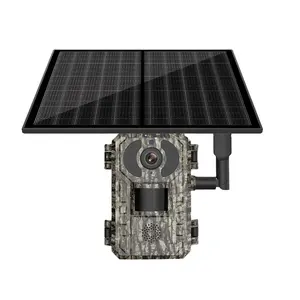 Pannello solare esterno alimentato 4G PIR IR telecamera da caccia per visione notturna telecamera per l'osservazione degli animali