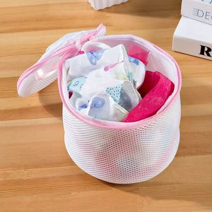 Portable Pink Reusable Polyester Fine Net Laundry Bag Woman Bra Clothes Organizer Washing Machines Travel Shoes Dirty <b>Basket</b> - Product Image 4