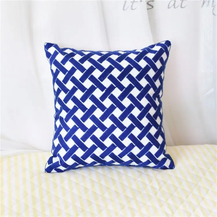 16x16 white pillow cover embroidered velvet cushion cover throw pillow cases