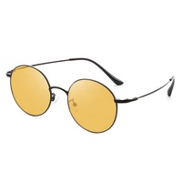 Retro Styles Top Tr90 Yellow Lens Anti Blue Light Glasses Metal Frames Orange Blue Cut Eye Glasses