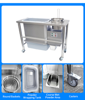 Machine à paner le poulet en acier inoxydable, automatique, électrique, commerciale, avec tamis