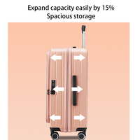 Valise rigide durable à ouverture frontale avec serrure TSA 360 °   Valises à roulettes silencieuses pour les voyages d'affaires quotidiens