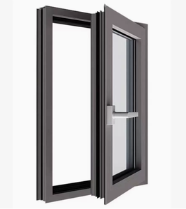 High quality aluminum alloy aluminum storefront glass entry doors double glazed soundproof - Product Image 2