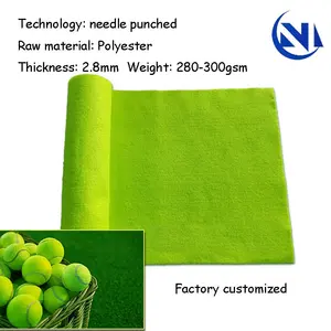 Manufacturers Supply Green/yellow 100% Polyester Tennis Felt Needle Punched Non Woven For Tennis Ball