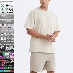 Camiseta Extra Grande para Hombre de Alta Calidad, 100% Algodón, Peso Pesado 250g, Cuello Redondo, Diseño Liso Tejido, Manga Corta Transpirable - Product Image 1