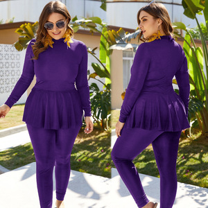 Venta al por mayor <span class=keywords><strong>de</strong></span> fábrica personalizado impreso Floral playa cubierta desgaste Fitness deporte musulmán traje <span class=keywords><strong>de</strong></span> baño mujeres alta cintura trajes <span class=keywords><strong>de</strong></span> baño conjunto <span class=keywords><strong>de</strong></span> 2 piezas - Product Image 3