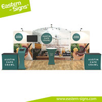 Stand d'exposition en promotion 3x6m (10x20 pieds) en aluminium durable avec tissu tendu pour salons professionnels et événements