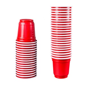 Comfy Mini Plastic Shot Glasses - Red Disposable Jello Shot Cups for Parties, Shooting Games and Designed for Events