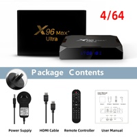 Pour Max+ Ultra Amlogic S905X4 8K Décodeur avec Wi-Fi 5G Android 11 Version Internationale
