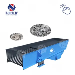 Hot Sale Linear Abrasive Material Vibrator Machine Sieve Vibrating Grizzly Vibratory Feeder With Hopper