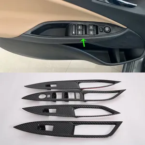 ABS Carbon Fiber Car Accessories Interior Decorative Black Window Rise Cover For Chevrolet ONIX Cavalier 2019 New Design