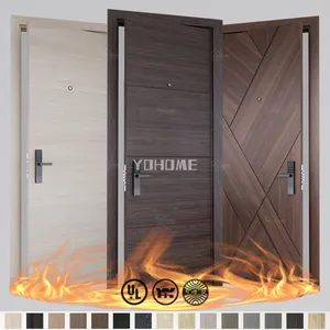 Yohome Guangdong wh terdaftar 20-min pintu api dengan bingkai 45-min pintu tahan api dengan jib 60-min fire rated pintu kayu dan joran