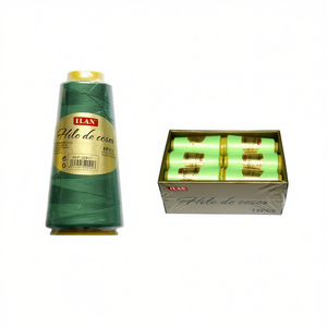 ด้ายเย็บผ้า Ilan 40S/2 สีเขียว กล่อง 12 ชิ้น สำหรับจักรเย็บผ้า - Product Image 1