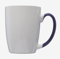 Mug à café Java bicolore personnalisé 12 oz, cadeau promotionnel d'entreprise, impression à l'encre sur céramique, vente en gros