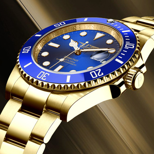 Montre mécanique automatique de luxe pour hommes PINDU, calendrier lumineux, bracelet en acier inoxydable - Product Image 4