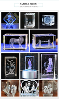Machine de gravure laser intérieure en cristal 3D 4030 Portrait Photo Sculpture Plaque Subsurface Prend en charge les formats DXF PLT AI DWG DST