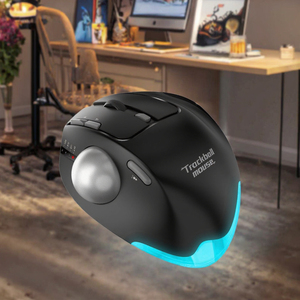 Chế Độ Kép 2.4G/<span class=keywords><strong>Bluetooth</strong></span> Có Thể Sạc Lại <span class=keywords><strong>Trackball</strong></span> Chuột Tay Phải Định Hướng USB Chuột Không Dây Cho PC Mac Máy Tính Xách Tay Máy Tính Bảng Chơi Game - Product Image 3