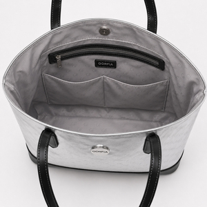 Bolso Tote de Cuero PU para Mujer, Gran Capacidad, Bolso de Hombro, Moda Casual, Bolso de Trabajo y Compras con Diseño de Color en Contraste, OEM Personalizado - Product Image 4