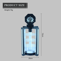 X987-U LED grande roue porte-verre à vin support tasse lueur charge balle tasse support bouteille d'alcool affichage acrylique
