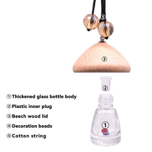 Clip di sfiato diffusore di profumo per auto in vetro Premium ideale per deodoranti per auto di lusso - Product Image 3