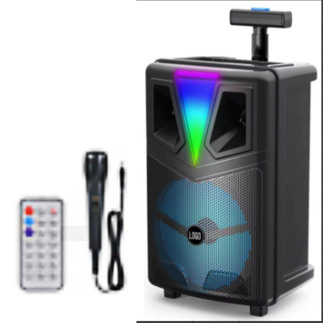 Mini Trolley 8-Inch Portable Bluetooth Wireless Outdoor Karaoke Speaker High Power Blue Tooth for Square Dance