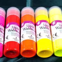 Peintures acryliques à couler non toxiques, couleurs assorties, vente en gros, entièrement personnalisées, 59 ml, 2 oz, 12 couleurs, ensemble de peinture à l'eau liquide