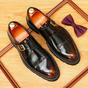 Zapatos de Negocios de Cuero Genuino para Hombre, Hechos a Mano, con Hebilla de Monje, Elegantes y Clásicos, Novedad 2026, Zapatos Casuales Hechos a Mano - Product Image 1