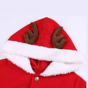 HP HP Kids Toddler Baby Girl Robe smockée en velours rouge pour Noël KGCD-002 - Product Image 4