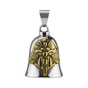 Porte-clés et Collier Clochette pour Moto et Voiture, Motifs Cœur, Croix, Plume, Ailes, Clochette Ange, pour la Bonne Fortune sur la Route et Protection - Product Image 2