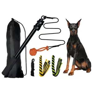 Pet Durable interactive Large dog rope toy Pole Lure Rope Toys Outdoor Exercise Dog Training pet teaser stick dog flirt pole