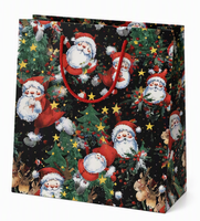 Ensemble cadeau de Noël personnalisé, sac en papier artistique, boîte, carnet, carte de vœux, étiquette pour cadeaux d'entreprise, vente en gros