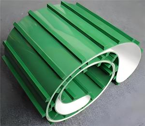 खाद्य उद्योग के लिए क्लीट्स के साथ ग्रीन पीवीसी कन्वेयर बेल्ट - Product Image 4
