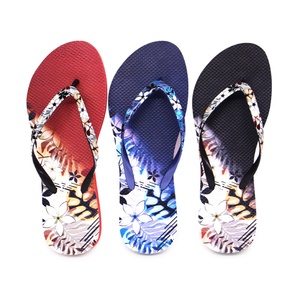 Sandalias de Playa Nicecin con Estampado Floral Personalizado, Chanclas con Suela de Goma Roja para Mujer, Sandalias de Verano al por Mayor, Antideslizantes para Exteriores - Product Image 2