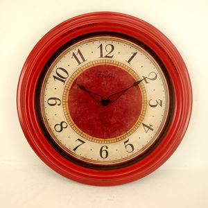 Round Classic Retro <b>Wall</b> <b>Clocks</b> Rustic Style Non Ticking Quartz Decorative Vintage Old <b>Clock</b> for Living Room Kitchen Home Office - Product Image 1
