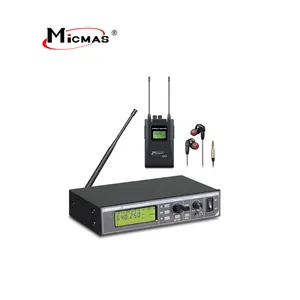 Toptan UHF Select-able frekansları kablosuz kulak monitör kulaklık sistemi için sahne
