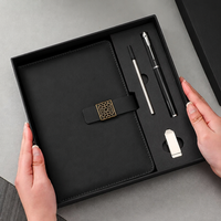 Ensemble cadeau carnet à couverture rigide et stylo personnalisable pour entreprises, avec logo d'entreprise personnalisé, promotionnel, vente en gros
