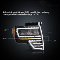 Conjunto de Faros LED para Ford F150, Estilo Vland Raptor, Lente de Proyector con Señal de Giro Secuencial, Estilo Vland Raptor
