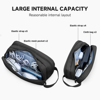 Pochette Organisateur Tech avec Poignée, Sac pour Accessoires Électroniques, Organisateur de Câbles, Pochette de Voyage pour le Bureau et les Déplacements