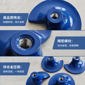 Zinc Alloy Die <b>Casting</b> Machined Parts Blue <b>Powder</b> Coated Industrial Equipment Accessories - Product Image 1