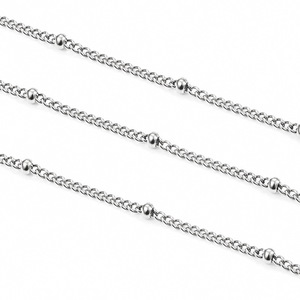<span class=keywords><strong>Clip</strong></span> latéral en acier inoxydable petite chaîne de perles accessoire en or chaîne collier à faire soi-même <span class=keywords><strong>frange</strong></span> mince accessoires de mode assortis - Product Image 3