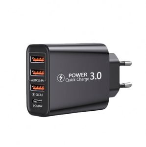 3USB+PD <b>Type</b>-<b>c</b> Travel Charger EU US Multi-Port <b>USB</b> <b>Adapter</b> Fast Charging <b>Adapter</b> for iPhone and for Samsung - Product Image 1