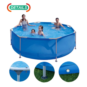 <span class=keywords><strong>Piscine</strong></span> familiale ronde <span class=keywords><strong>hors</strong></span> <span class=keywords><strong>sol</strong></span> avec structure en métal et revêtement en PVC, <span class=keywords><strong>installation</strong></span> facile, plusieurs tailles disponibles - Product Image 5