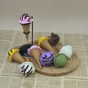 Modelo de Cono de Helado Simulado de 6.3 Pulgadas, Material Plástico PVC, Carrito de Helados con Soporte, para Gelato, Helado en Cubeta, Salsas y Alimentos - Product Image 6