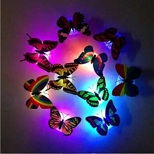 Regali di natale decorativi della lampada da parete luminescente a forma di farfalla delle luci notturne all'ingrosso del LED 3D