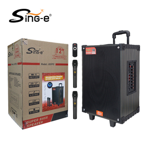 Hệ thống âm thanh di động không dây JQS912 cho tiệc tùng, loa kéo karaoke ngoài trời <span class=keywords><strong>HiFi</strong></span> 12 inch, 2 micro, Bluetooth 5.0, dùng cho gia đình - Product Image 1