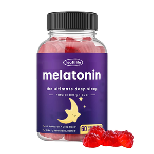 Suplemen Vitamin Vegan Bebas Gula Permen Jeli Melatonin Good Deep Sleep untuk Tidur Nyenyak - Product Image 1
