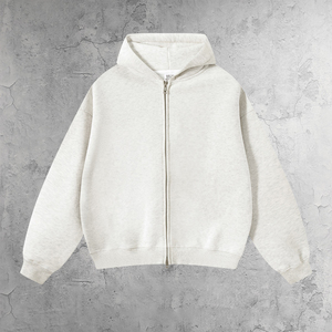 เสื้อฮู้ดซิปผ้าฝ้ายหนานุ่ม พิมพ์โลโก้ตามสั่ง คุณภาพสูง สไตล์วินเทจ สตรีทแวร์ ทรงโอเวอร์ไซส์ ทรงบ็อกซี่ ใส่ได้ทั้งชายและหญิง ปักลาย 3 มิติ - Product Image 3