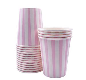 Blue <strong>Pink</strong> <strong>Gold</strong> Dot Stripe <strong>Birthday</strong> Party Supplies Decoration Paper Plates Straws Baby Shower Dessert Cups <strong>Disposable</strong> <strong>Tableware</strong> - Product Image 6